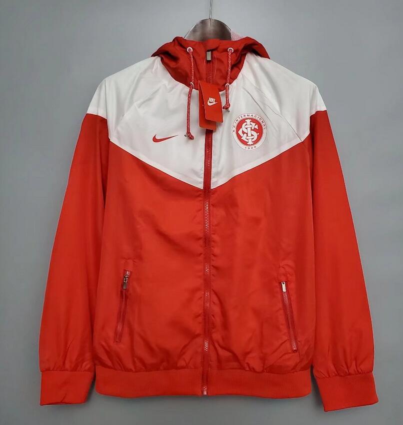 2021/22 Sport Club Internacional Red White Hoodie Windbreaker Jacket